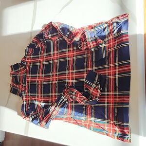Jcrew small plaid tuetleneck
